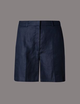 Pure Linen Tailored Fit Shorts